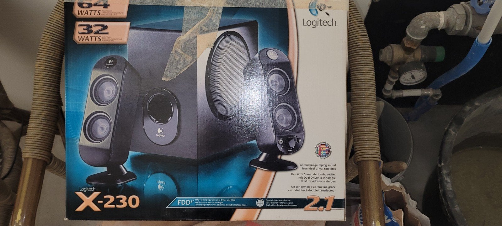 subwoofer + speakers Logitech, Computers en Software, Pc speakers, Ophalen