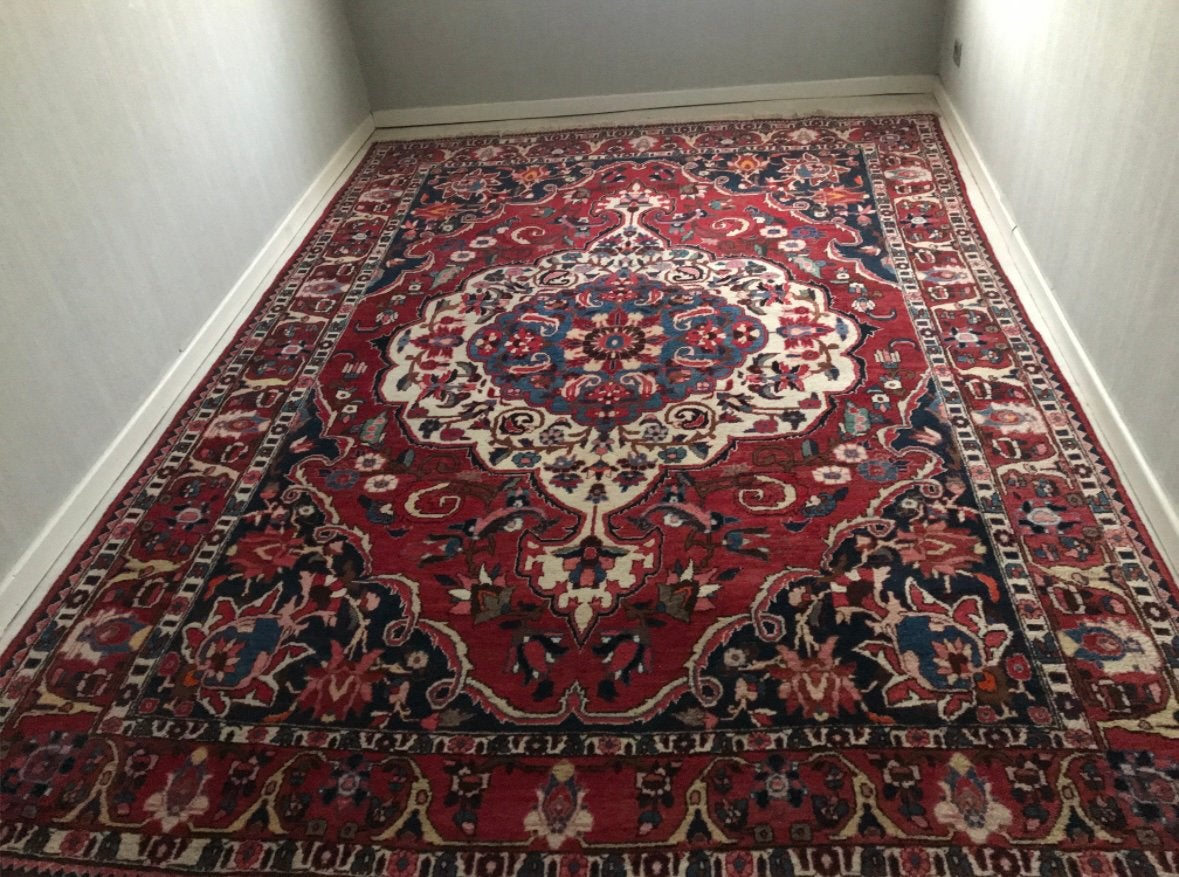 Tapijt + Certificaat Iran  292 x 265, Ophalen, Gebruikt, 200 cm of meer, Rechthoekig