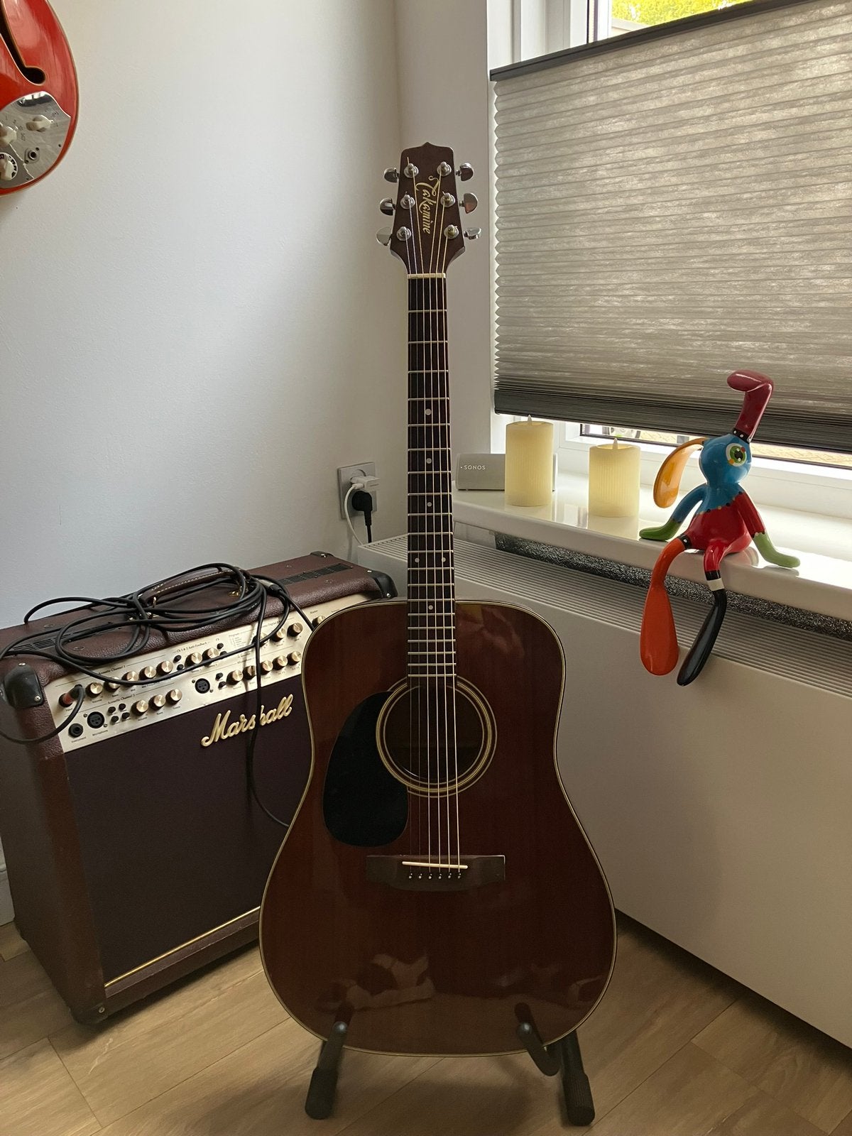 Takamine F-349 akoestische linkshandig Made in Japan 1990, Muziek en Instrumenten, Ophalen of Verzenden, Zo goed als nieuw