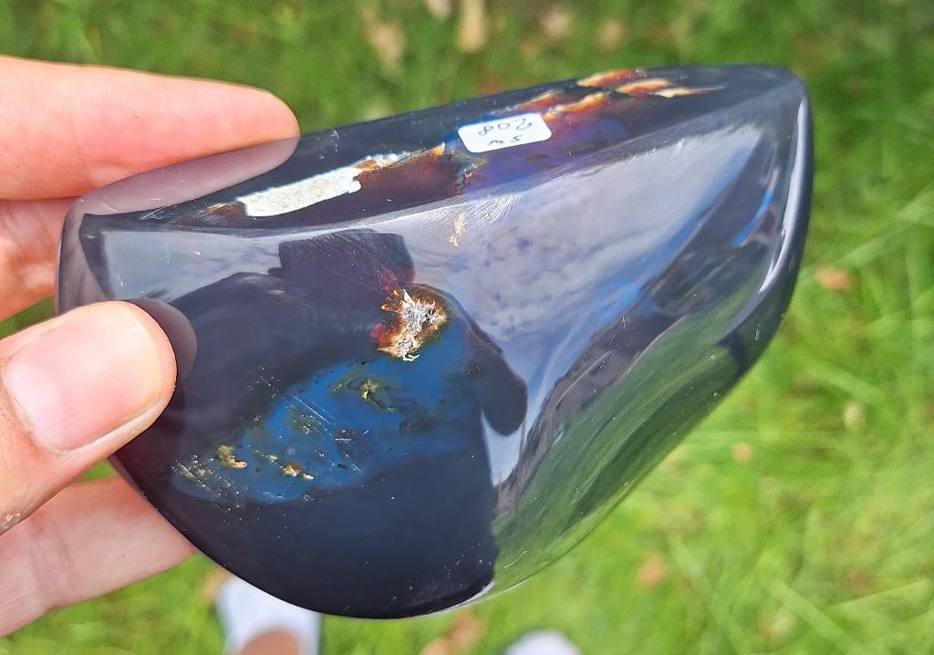 Barnsteen superblauw in zonlicht, NO UV!! 263 gram magisch!!, Ophalen of Verzenden, Fossiel