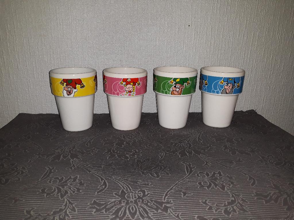 Kabouter Plop bekers, Ophalen of Verzenden, Zo goed als nieuw, Kop(pen) en/of Schotel(s)