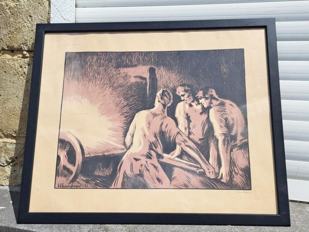 lithographie signe albert chavepeyer, Enlèvement ou Envoi, Lithographie