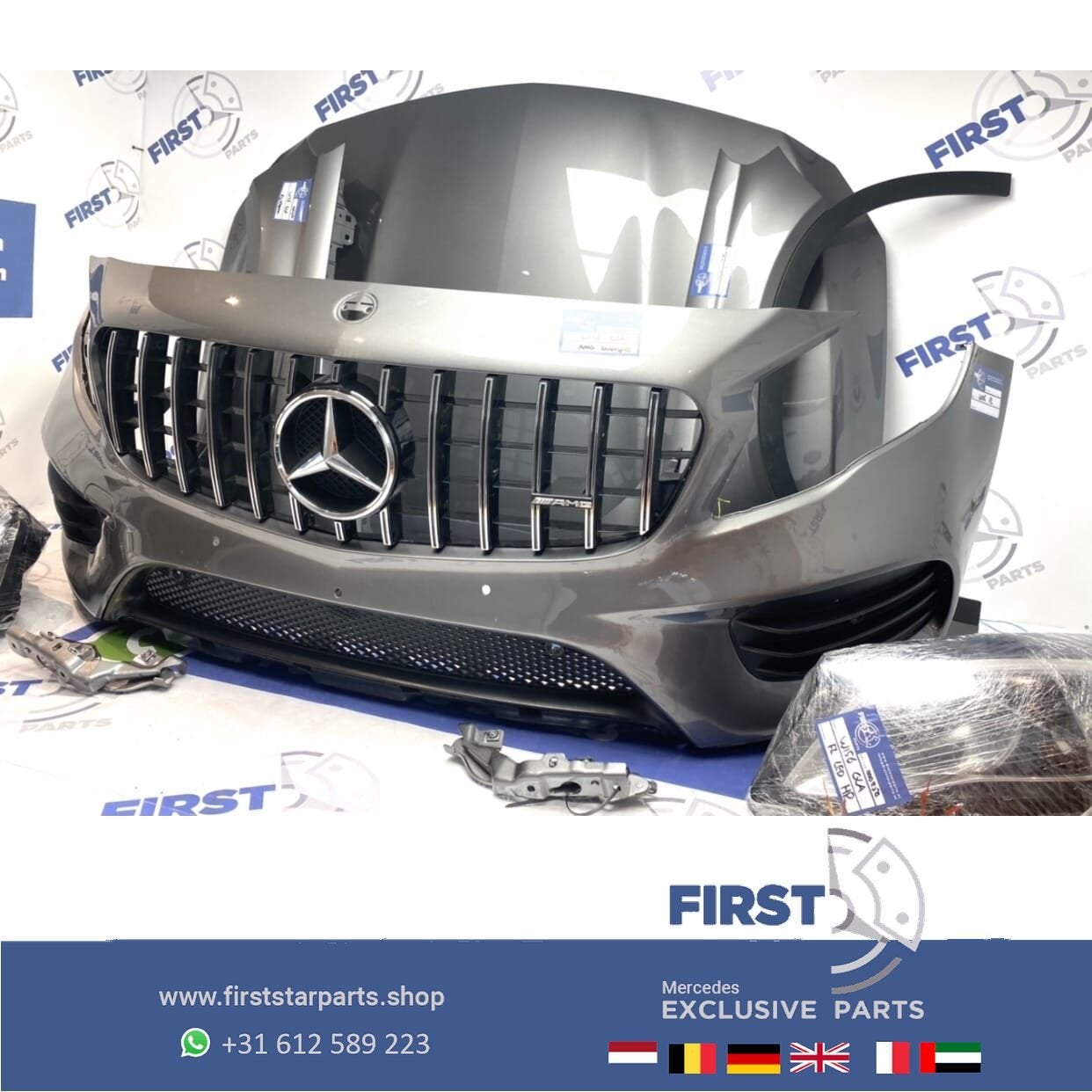X156 W156 GLA AMG LINE VOORKOP GT GRIJS origineel Mercedes 2, Gebruikt, -, Voor, Ophalen of Verzenden