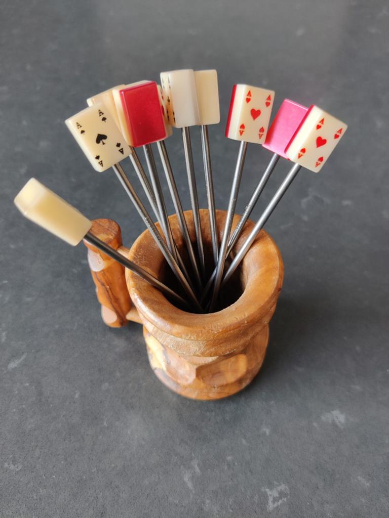 Cocktailprikkers met speelkaarten, Maison & Meubles, Cuisine | Couverts, Enlèvement ou Envoi