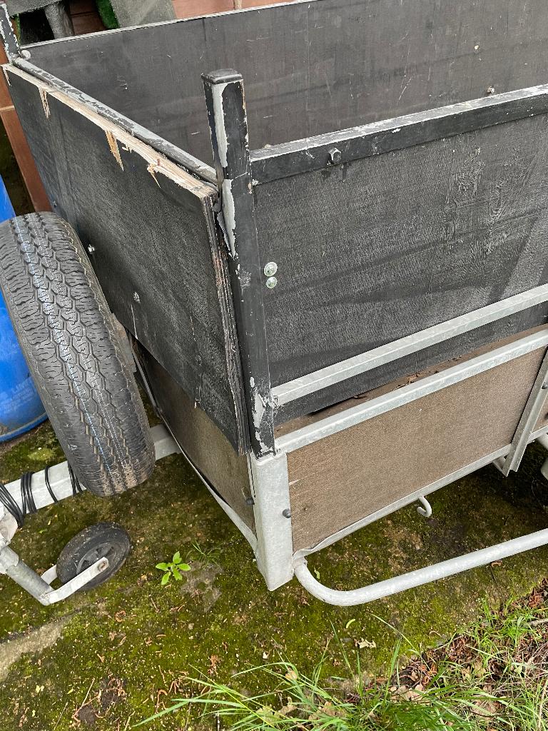 Aanhangwagen enkele as voor opmaak of onderdelen, Autos : Divers, Remorques, Enlèvement, Utilisé