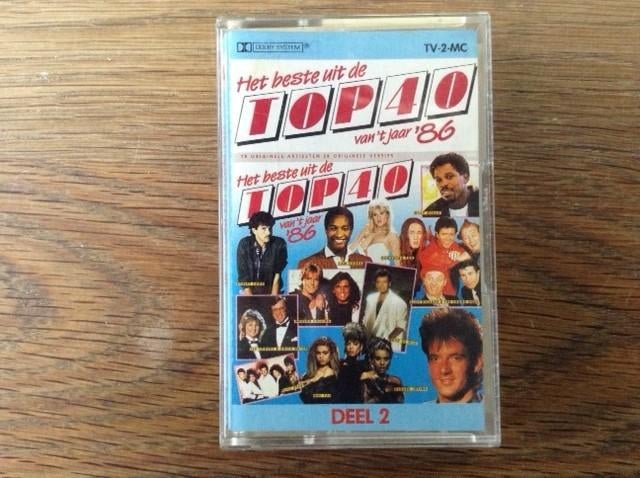 muziekcassette het beste uit de top 40 van 't jaar '86, Cd's en Dvd's, Ophalen of Verzenden, Pop, 1 bandje, Origineel