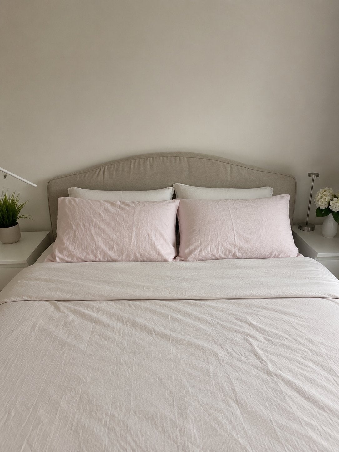 Ikea bed 160/200, Tissu, Beige, Comme neuf, Enlèvement