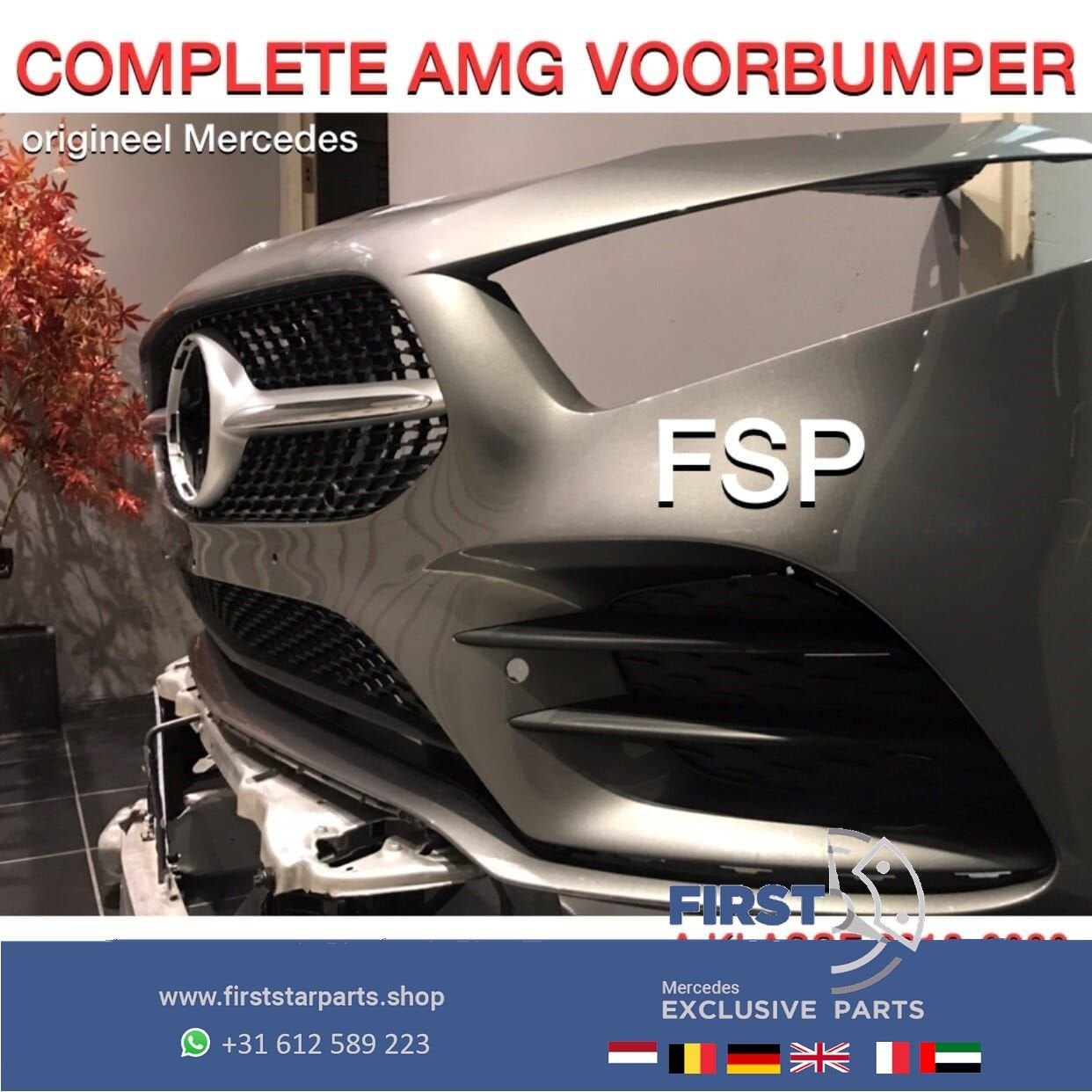 W177 AMG LINE VOORBUMPER A KLASSE 2020 A35 GRIJS COMPLEET ME
