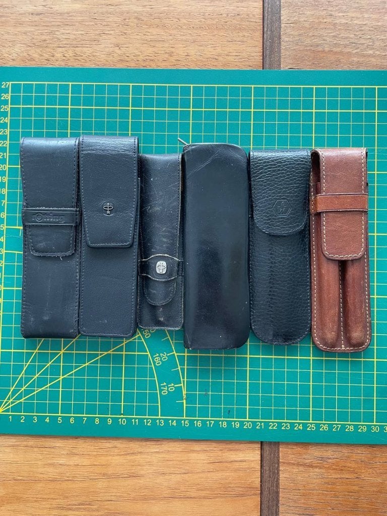 Leather Pen Pouches Lot, Verzamelen, Ophalen of Verzenden