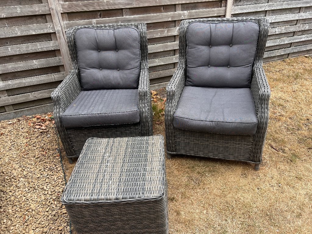 Relax zetels buiten, Gebruikt, Wicker, Tuinset, Ophalen