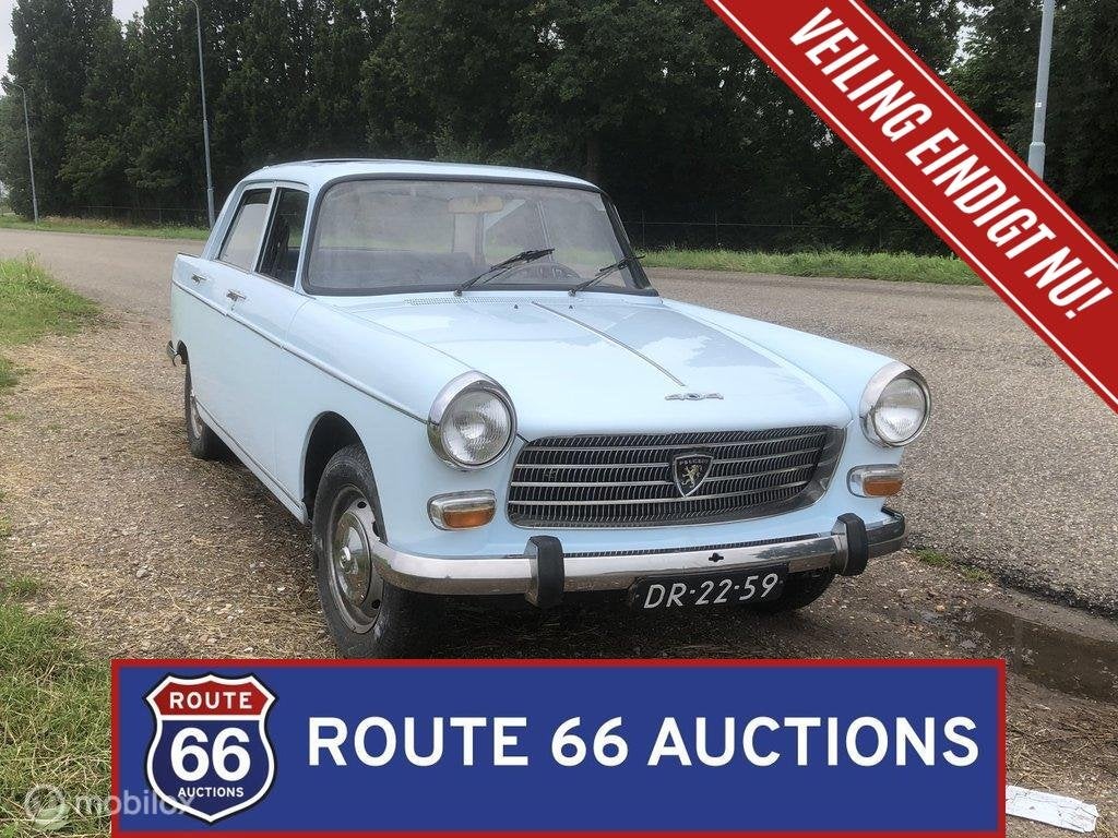 Peugeot 404 | 1972 | Route 66 Auctions, Auto's, Zwart, Bedrijf, Handgeschakeld, Overige carrosserie