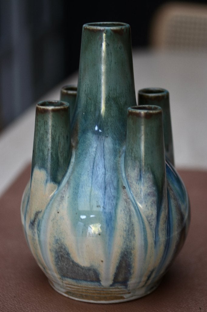 Keramische vaas Metenier Atelier Pierrefonds art nouveau, Antiek en Kunst, Ophalen of Verzenden