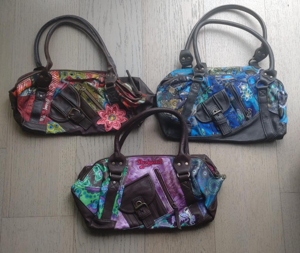 Lot 3 sacs à main femme Desigual d'occasion, Enlèvement, Comme neuf, Autres couleurs, Sac à main