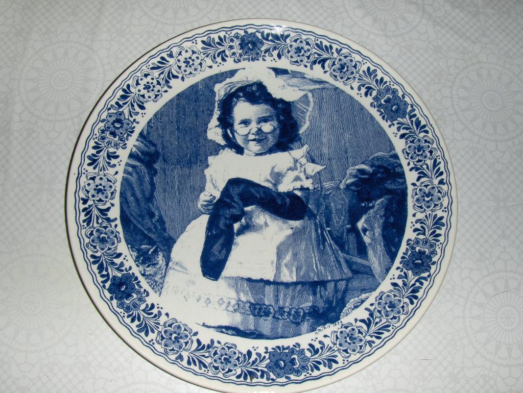Grote Sierschotel Delfts Blauw 33cm Jaren '70 Perfecte Staat, Ophalen, Steen/keramiek, Zo goed als nieuw, Overige typen