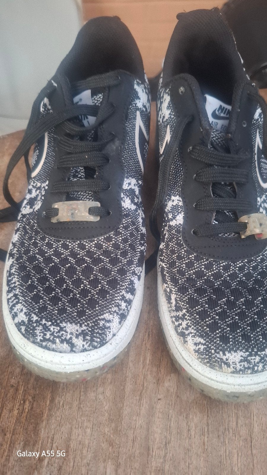 Nike Air Force 1 zwart/witte sneakers - Maat 39, Sport en Fitness, Loopsport en Atletiek, Ophalen of Verzenden, Gebruikt, Nike