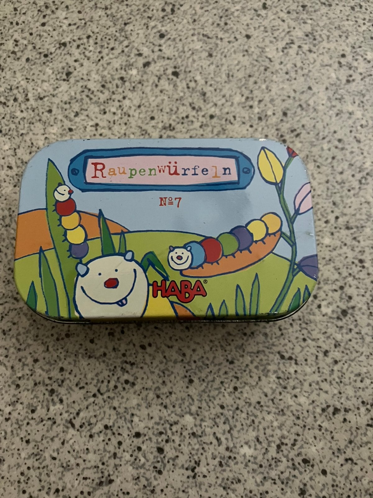 Haba blikken doosje kleurenrups, Ophalen, Gebruikt