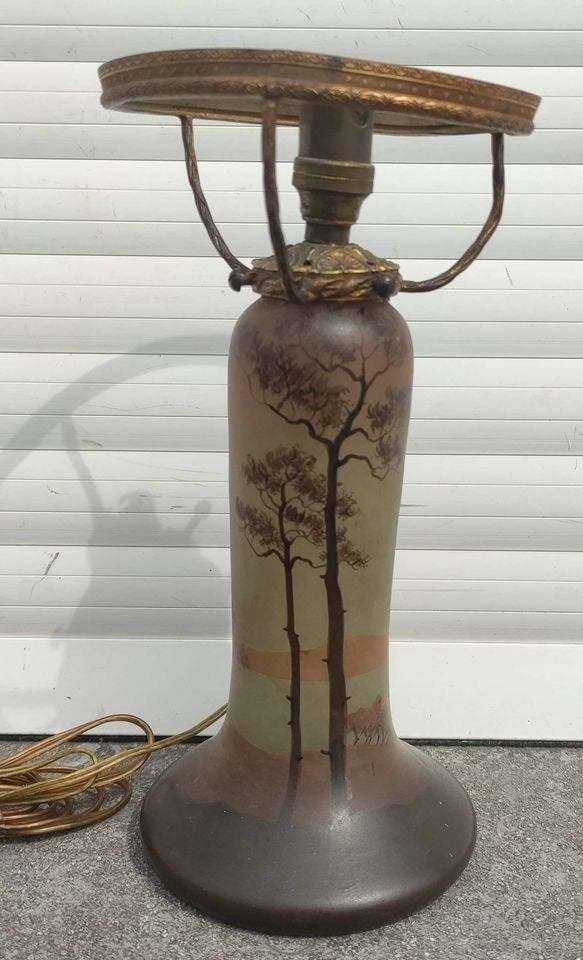Pied de lampe signe legras, Antiek en Kunst, Antiek | Glaswerk en Kristal, Ophalen of Verzenden