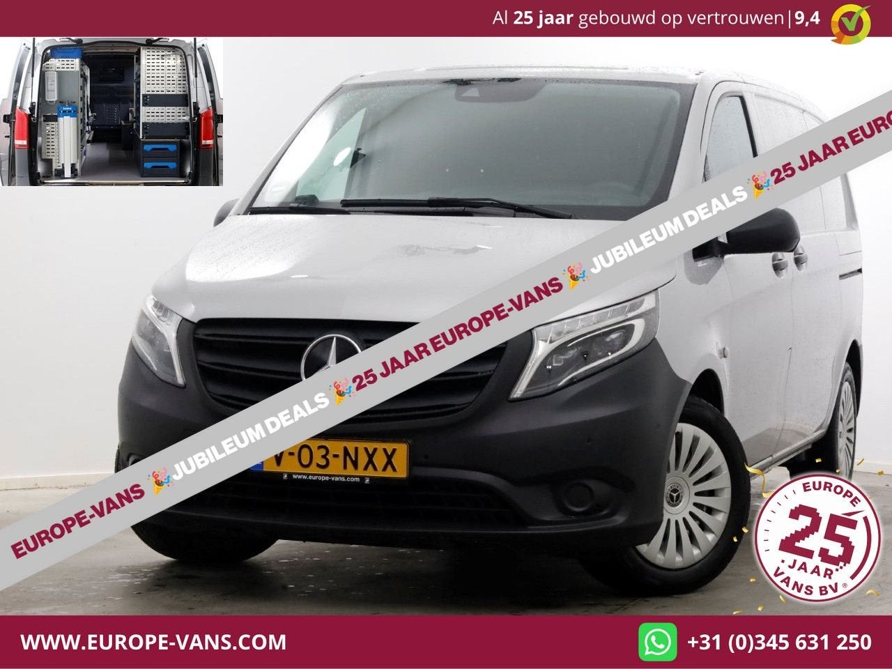 Mercedes-Benz Vito 114 CDI 136pk Compact 9G Automaat 2x Schu, Mercedes-Benz, Bedrijf, Diesel, Parkeersensor
