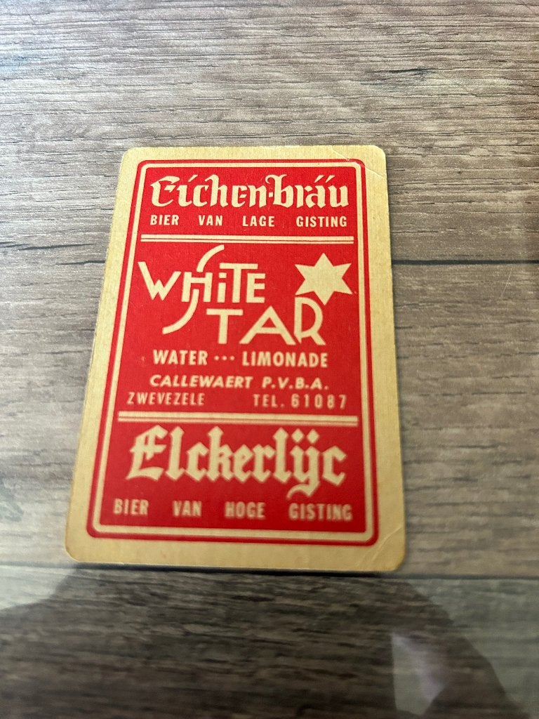 1 speelkaart brouwerij callewaert zwevezele, Enlèvement ou Envoi, Comme neuf, Carte(s) à jouer