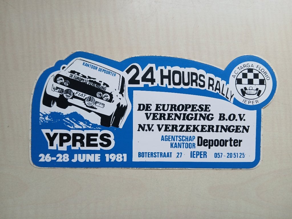 Rally ,sticker, Verzamelen, Speldjes, Pins en Buttons, Verzenden