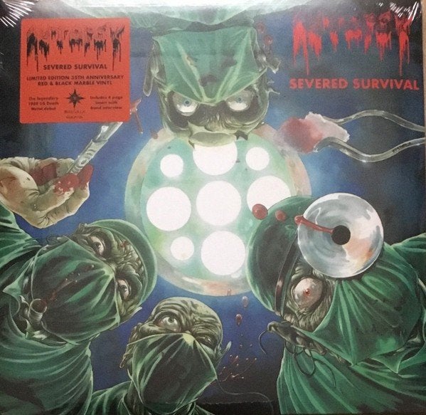 AUTOPSY - Severed Survival (Red/Black Gore Marble Vinyl), Cd's en Dvd's, Vinyl | Hardrock en Metal, Nieuw in verpakking, Ophalen of Verzenden