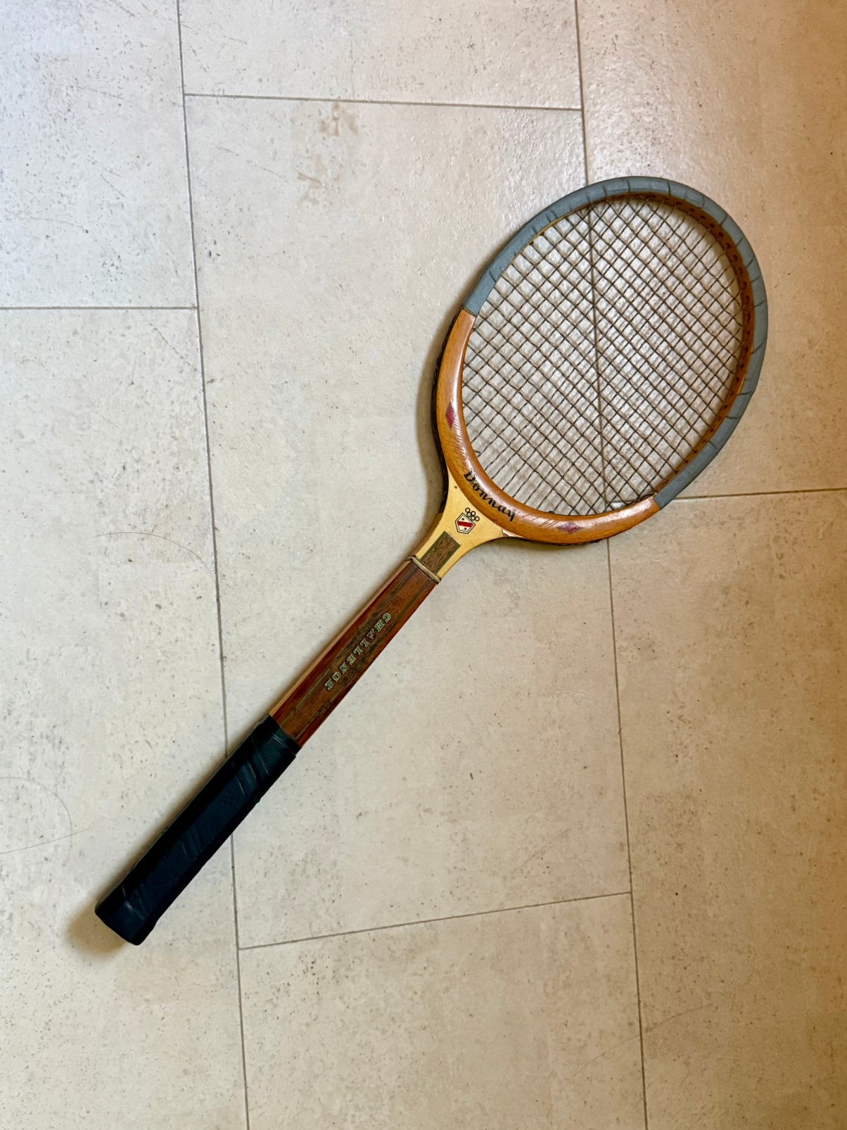 tennisraket DONNAY - houten frame, Sport en Fitness, Ophalen, Gebruikt, Racket, L3