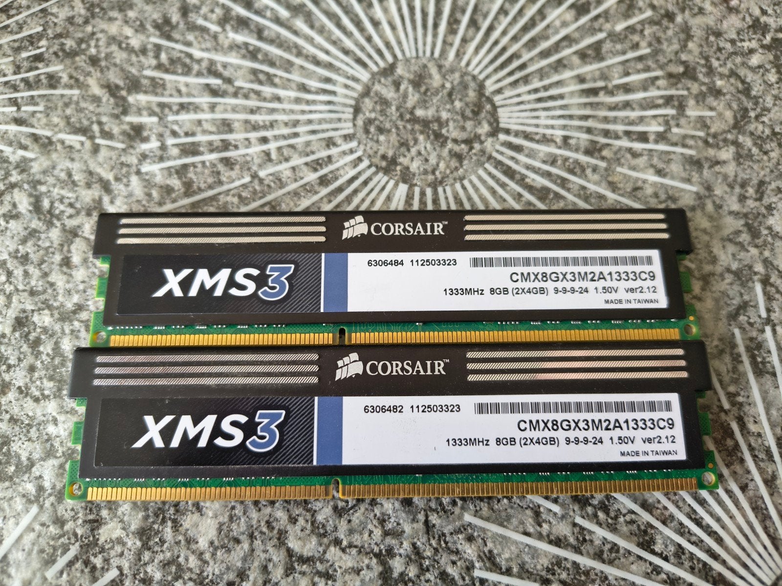 Corsair xms3 DDR3 geheugen 8 gb 1333 2 stuks, Computers en Software, RAM geheugen, Ophalen, Gebruikt, 8 GB, DDR3