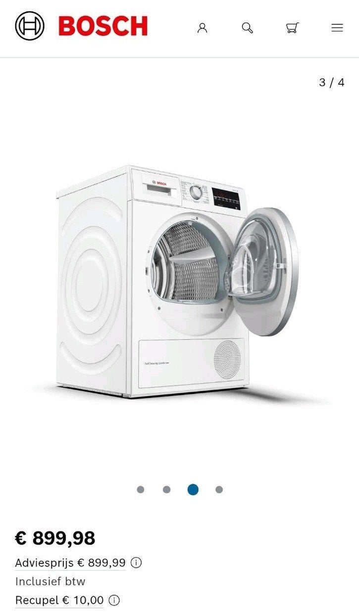 Bosch droogkast, Electroménager, Sèche-linge, Enlèvement