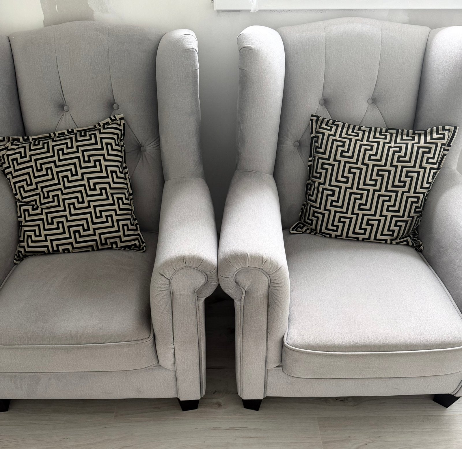 2 velvet zetels, Huis en Inrichting, Fauteuils, Ophalen, Zo goed als nieuw