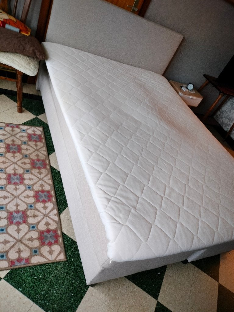 Boxspring, Ophalen, Tweepersoons, 140 cm, Zo goed als nieuw