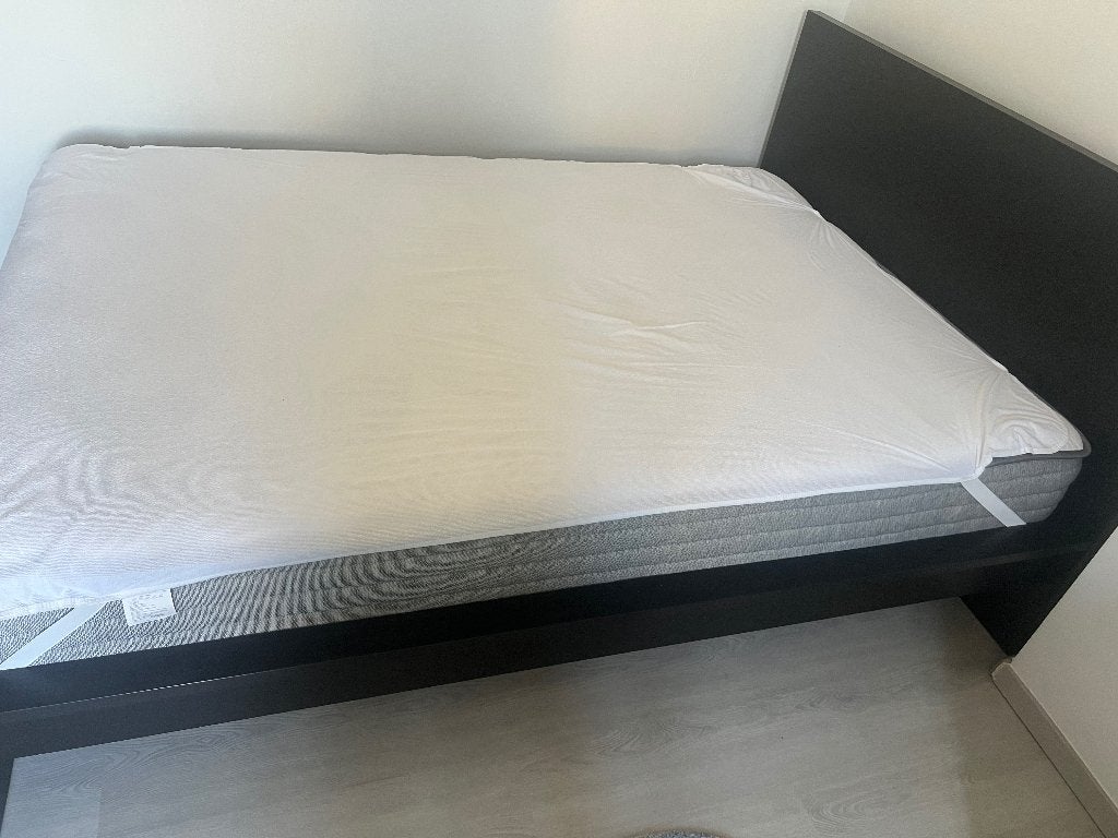 Lit simple complet Ikea 140*200, Simple, Brun, Enlèvement, 200 cm