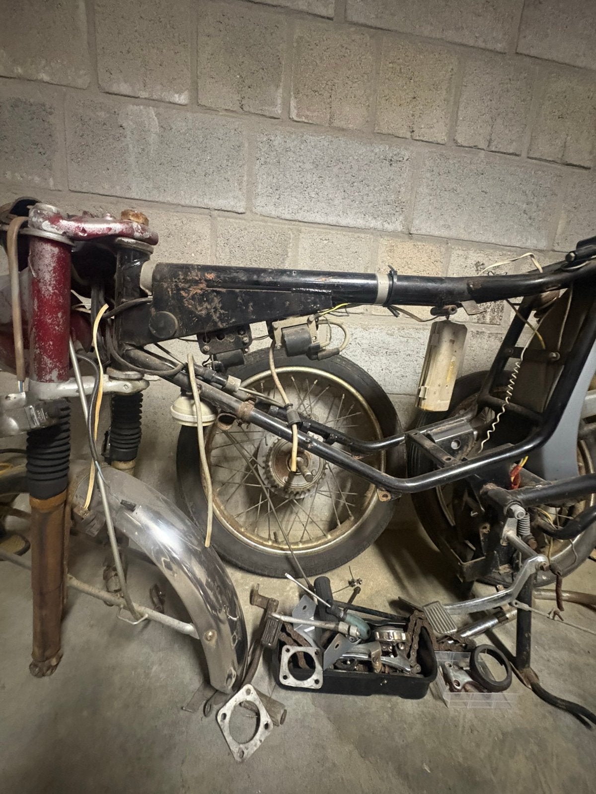 Motobecane LT125 onderdelen, Motoren, Ophalen, Gebruikt
