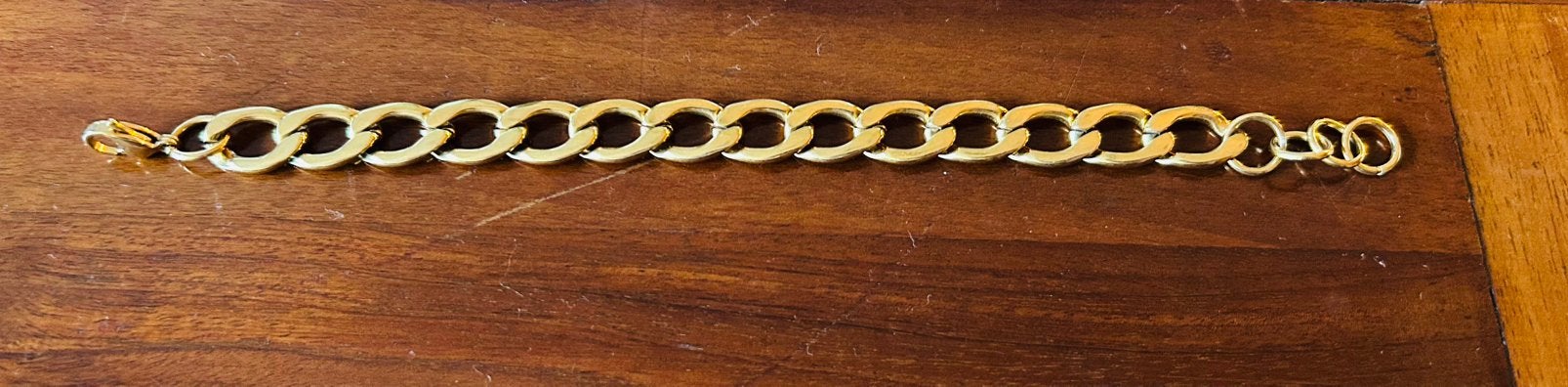 Bracelet vintage, maille doré, 22 cm, Bijoux, Sacs & Beauté, Bracelets, Enlèvement, Utilisé, Or, Acier