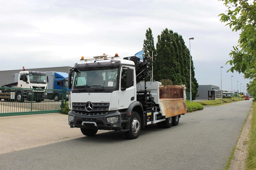 Mercedes 2636 6x4 Arocs - 3-zijden kipper& HIAB 188-4 kraan, Achat, Euro 6, Entreprise, 2 places