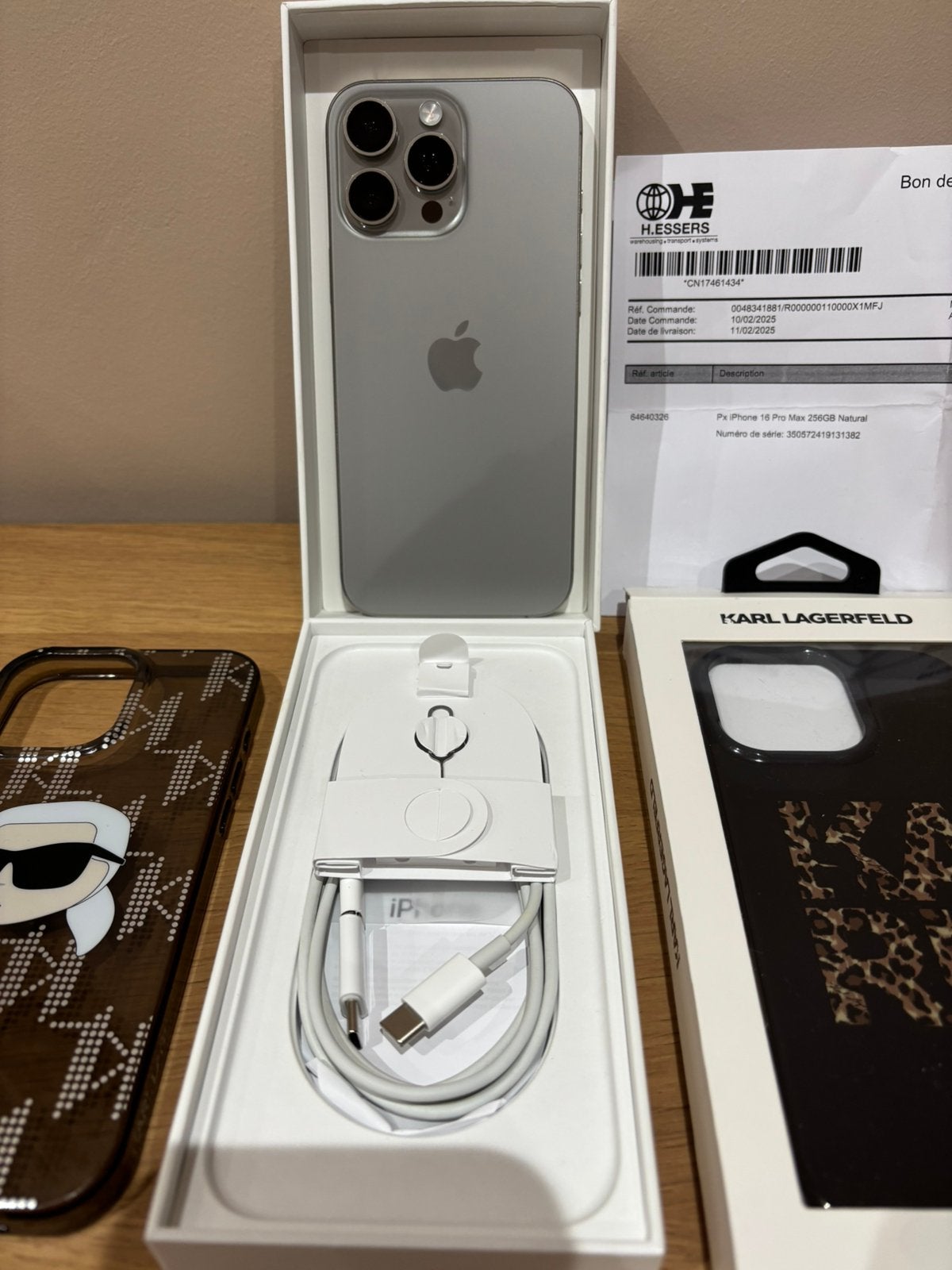 iPhone 16 ProMax 256 Gb !! NEUF !! + Garantie 2027, Telecommunicatie, IPhone 16 Pro Max, Zo goed als nieuw, Zonder simlock, Grijs