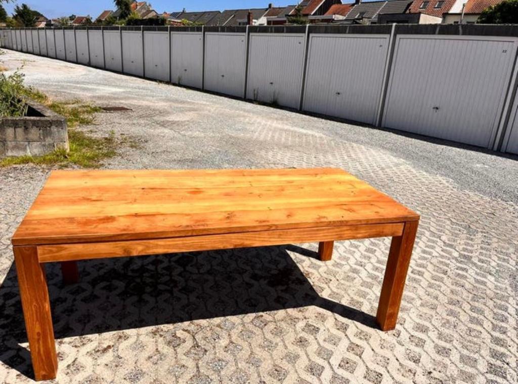 Teak eettafel, Ophalen, Gebruikt, Teakhout, 50 tot 100 cm