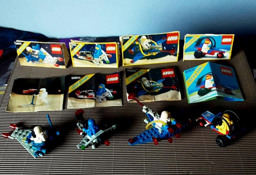 4 vintage Lego setjes 6803 6805 6825 6502, Enlèvement ou Envoi, Utilisé, Ensemble complet, Lego