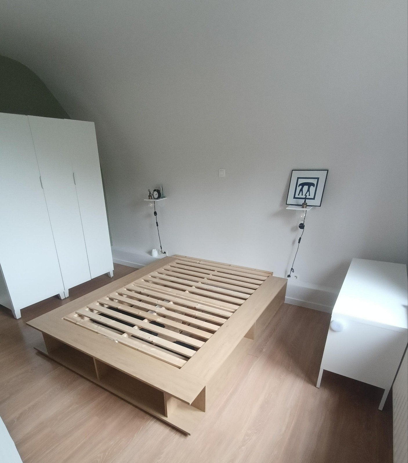 2 persoonsbed met opbergvak, Ophalen