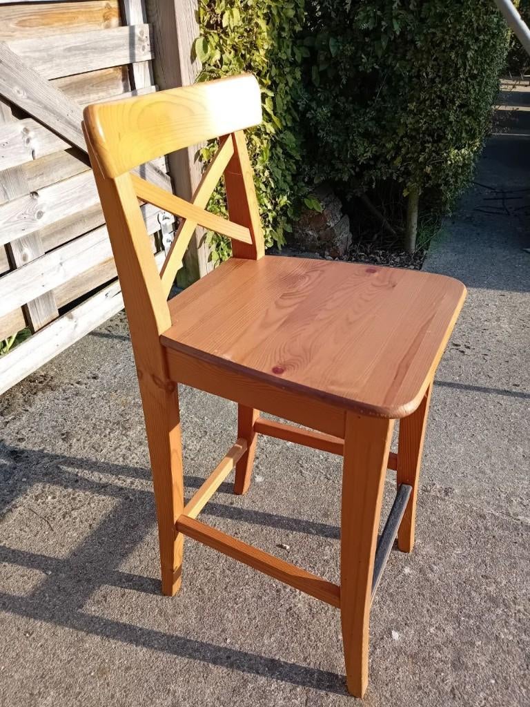 Bar stoelen, Avec repose-pieds, Comme neuf, Enlèvement, Bois