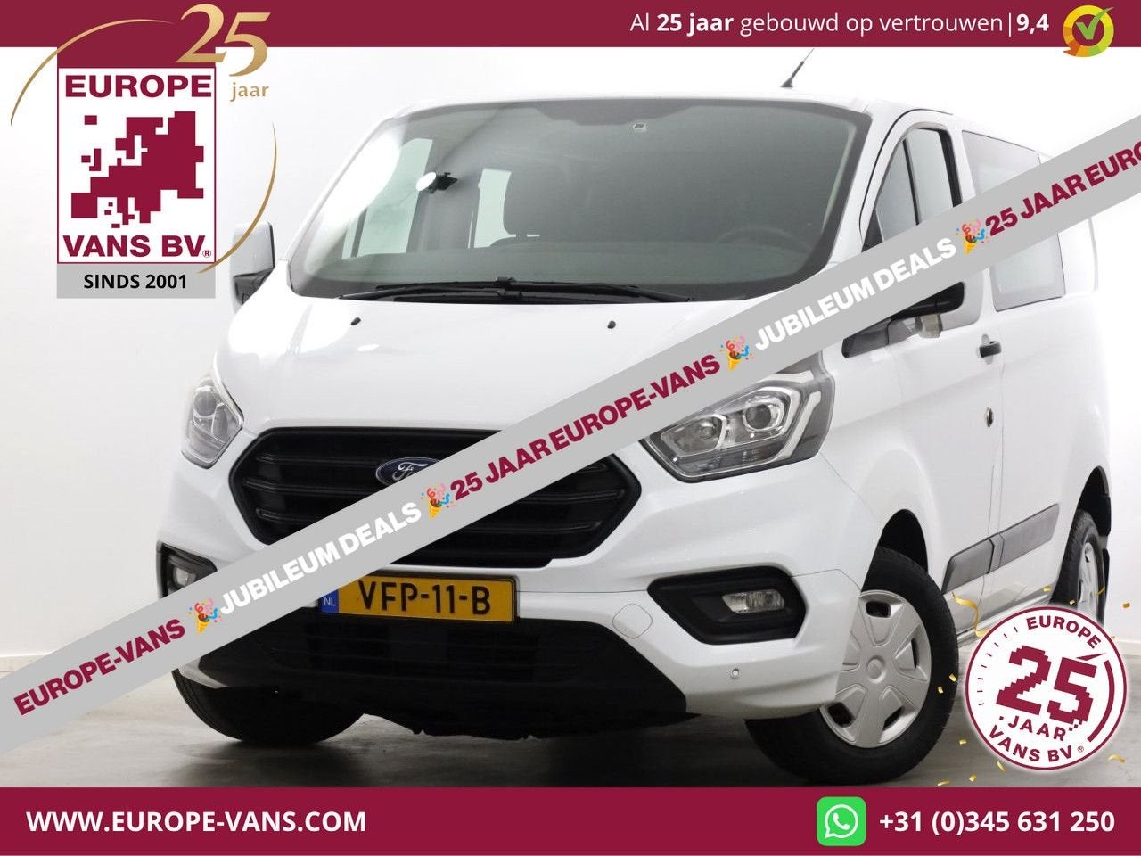 Ford Transit Custom 300 2.0 TDCI L1H1 Trend D.C. Airco/Cruis, Autos, Achat, Electronic Stability Program (ESP), Entreprise, Diesel