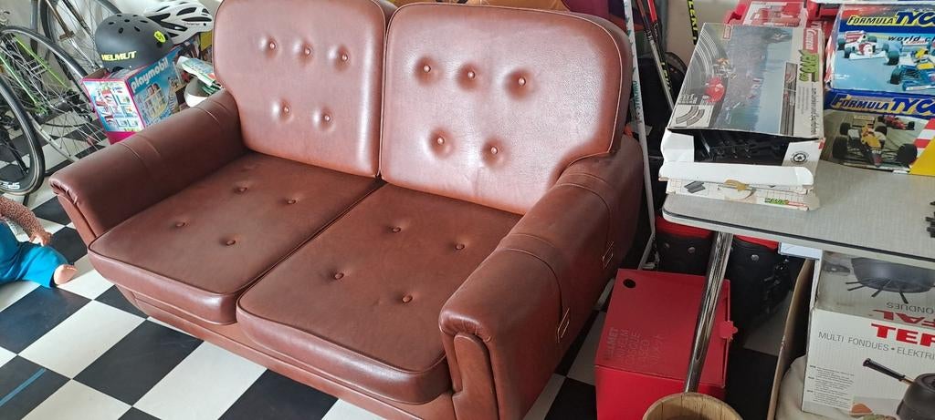 Vintage 2 zit, Huis en Inrichting, Zetels | Zetels, Ophalen, Stof