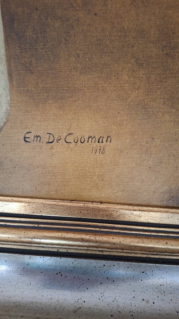 Schilderij Em. De Cooman, 50 – 75, Oorspronkelijke maker, Ophalen of Verzenden, Zo goed als nieuw