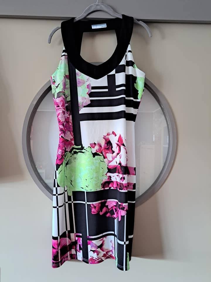 Senso, mooie jurk mt 38 (Nl 36), Belgische mode, Kleding | Dames, Jurken, Meerkleurig, Senso, Ophalen of Verzenden, Zo goed als nieuw