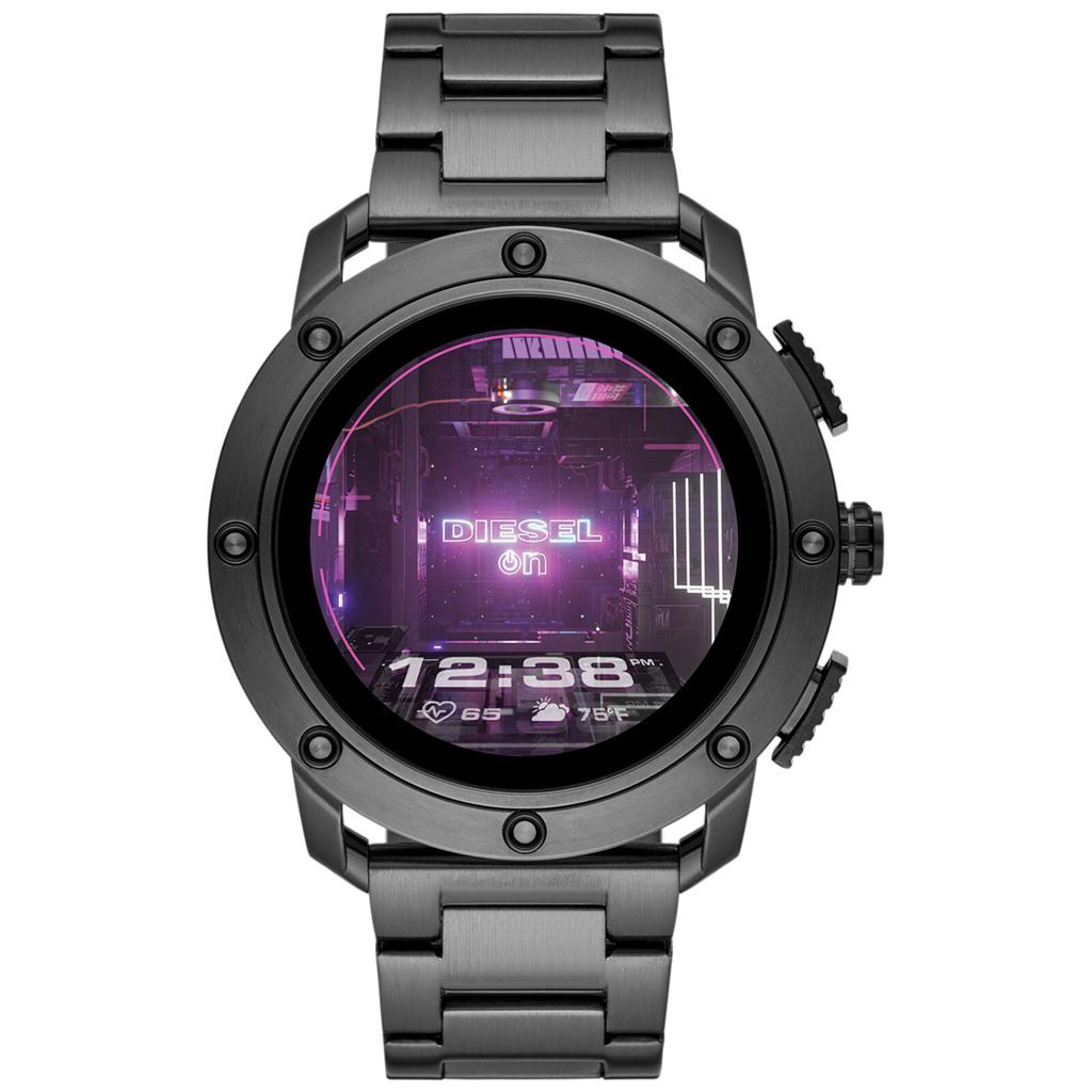 DIESEL Axial AMOLED Noir GPS (satellite) Gunmetal, Enlèvement ou Envoi, Comme neuf