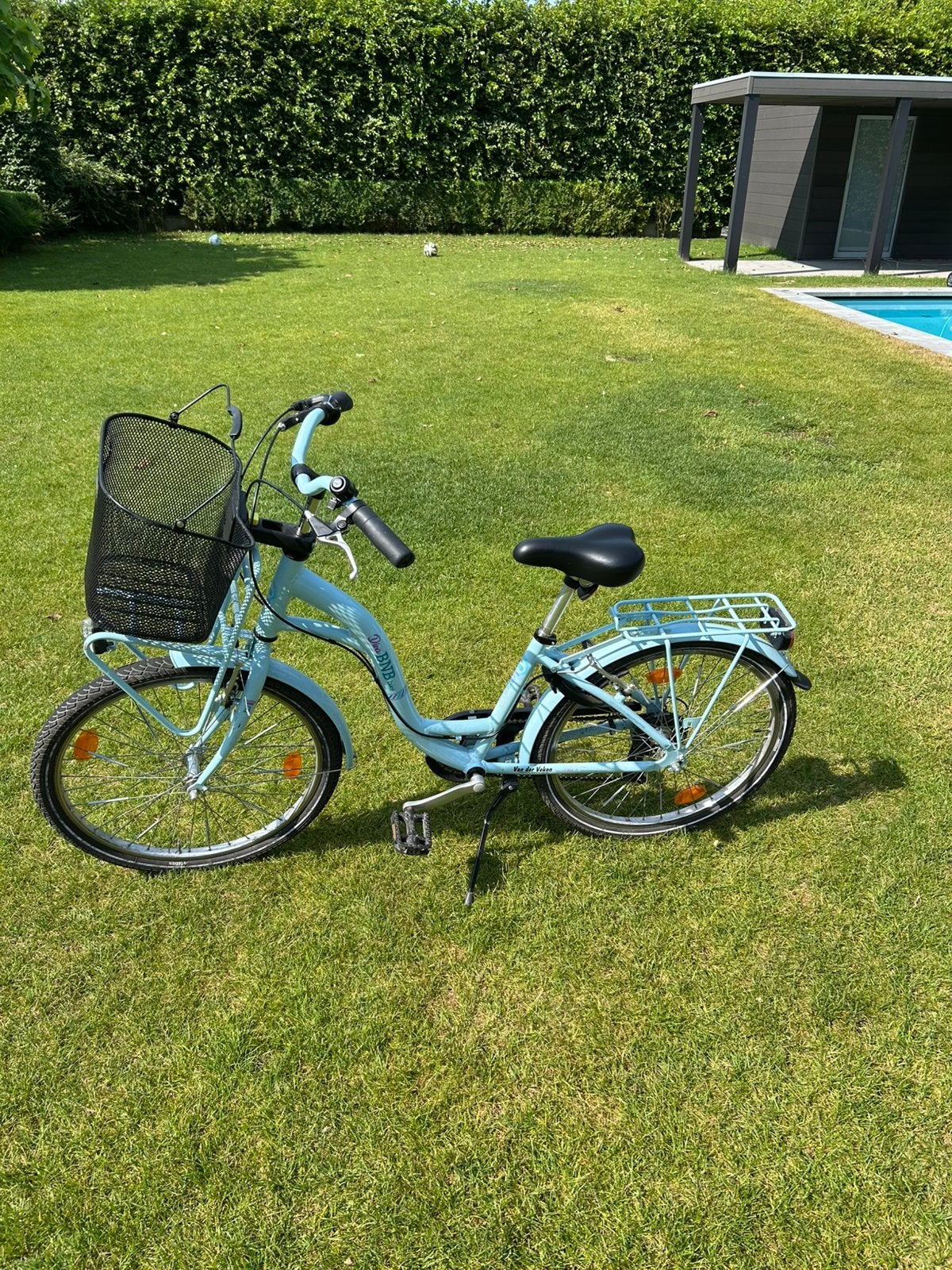 Lichtblauwe en zeer kwalitatieve meisjesfiets wielmaat 24, Fietsen en Brommers, Ophalen, Velgrem, Versnellingen, Gebruikt