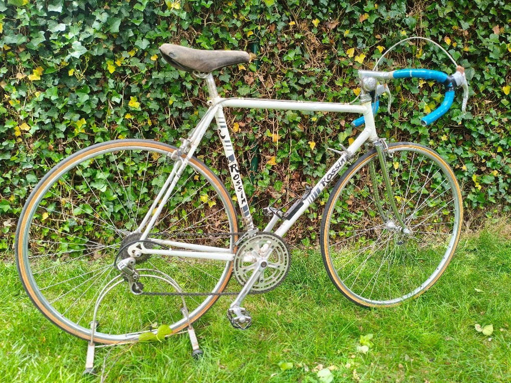 Stalen koersfiets rossin, Ophalen, Gebruikt