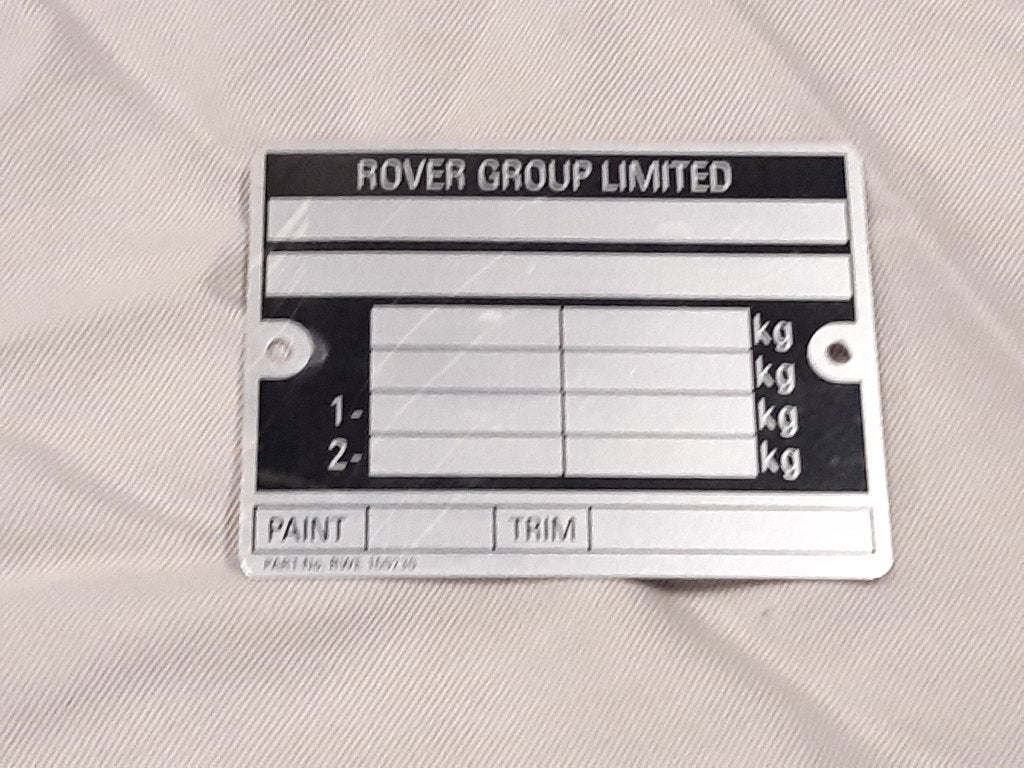 Plaque d'identification du châssis ROVER, Classic Mini, Enlèvement, Neuf, Mini