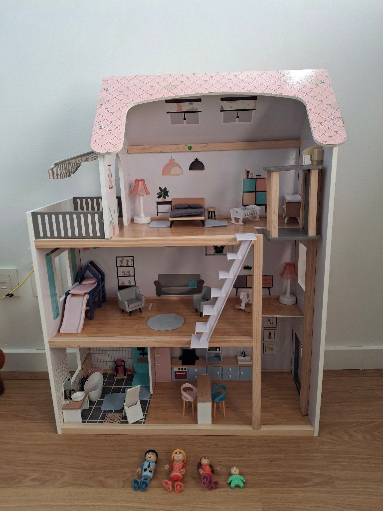 Houten poppenhuis LUPILU, Kinderen en Baby's, Speelgoed | Poppenhuizen, Ophalen, Zo goed als nieuw, Poppenhuis