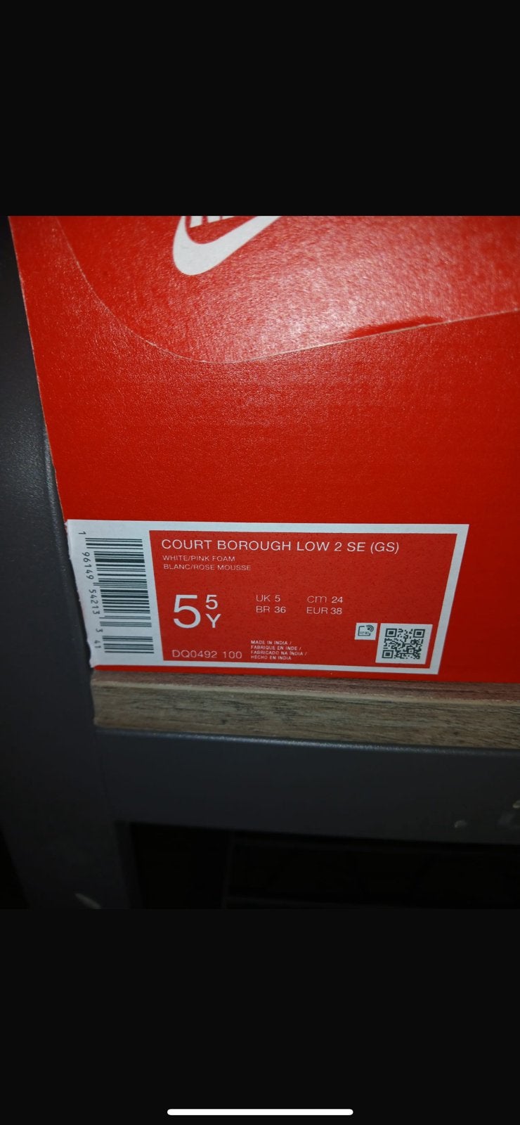 Kit Nike Court Borough Low 2 (GS), Neuf, Rose, Sneakers et Baskets, Enlèvement