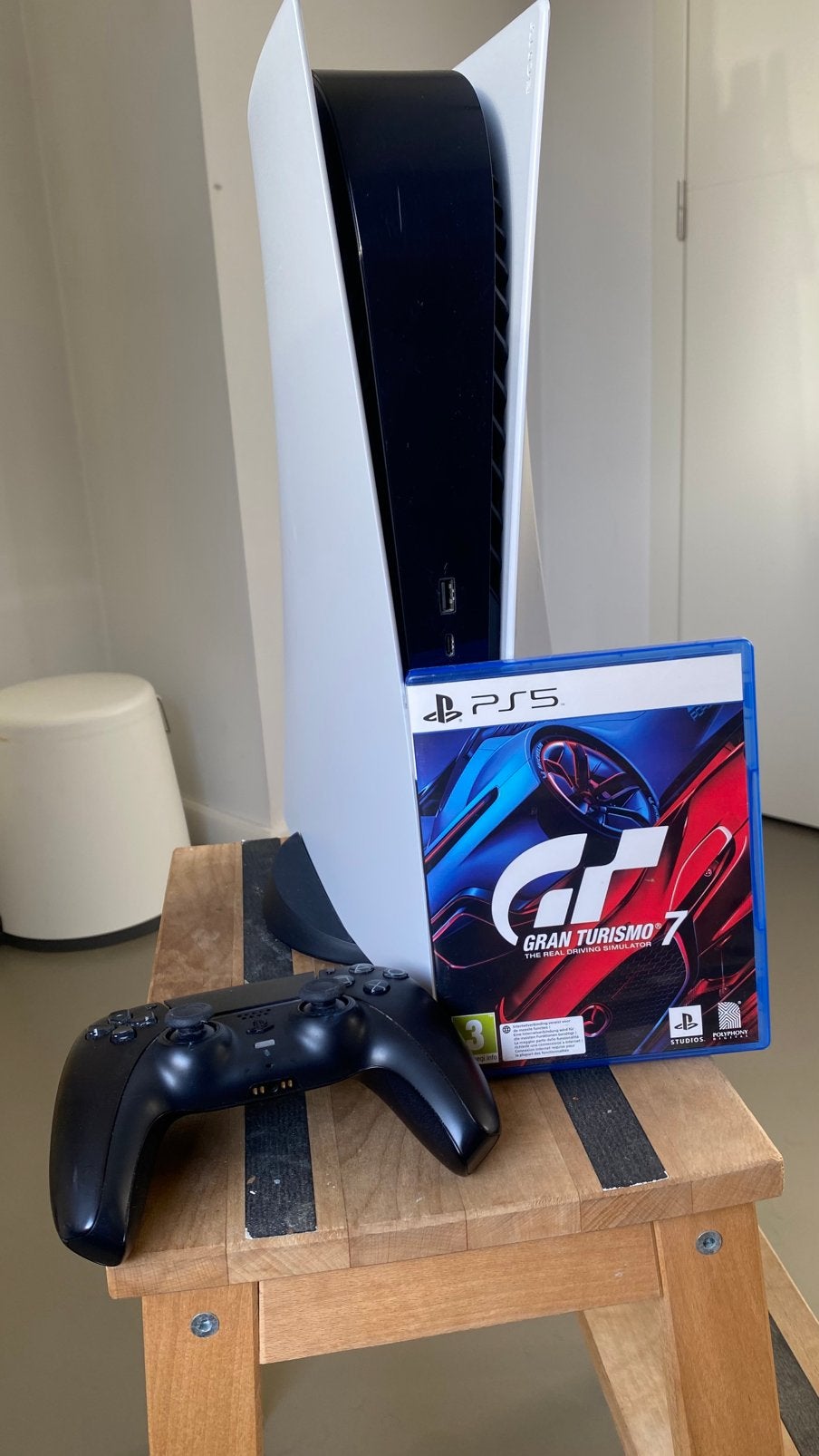 PS5 Disc + Gran Turismo 7, Games en Spelcomputers, Spelcomputers | Sony PlayStation 5, Ophalen of Verzenden, Gebruikt, Playstation 5